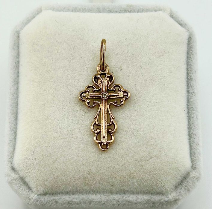 Złota zawieszka krzyż krzyżyk 1,04 g PR.585 14K