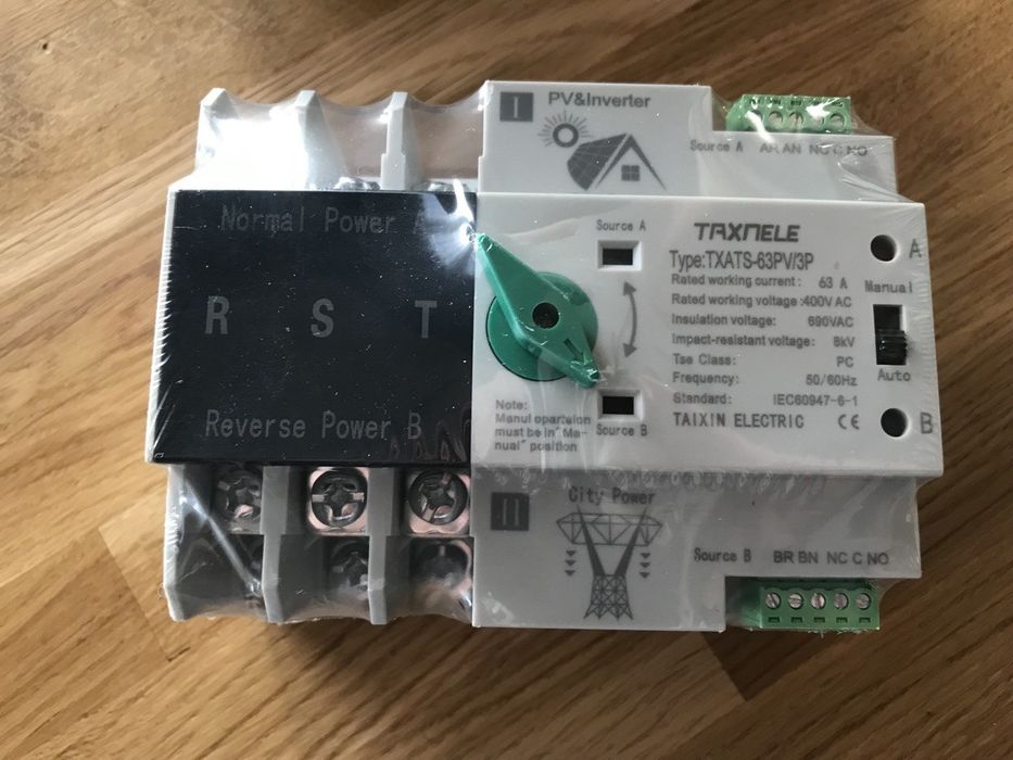 АВР taxnele 63PV/3P Автомат вводу резерву, автоматичний перемикач