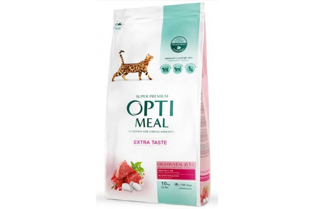 Сухий корм Optimeal (Оптимил) для кішок (ТЕЛЯТИНА) 4кг