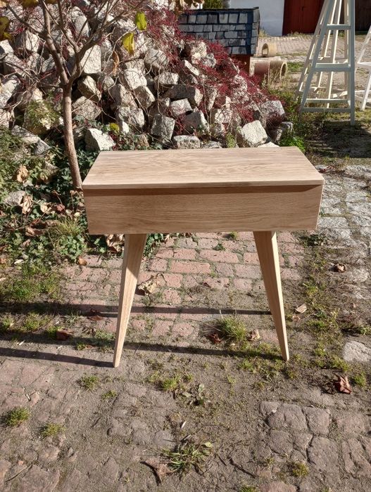 Toaletka dębowa lite drewno