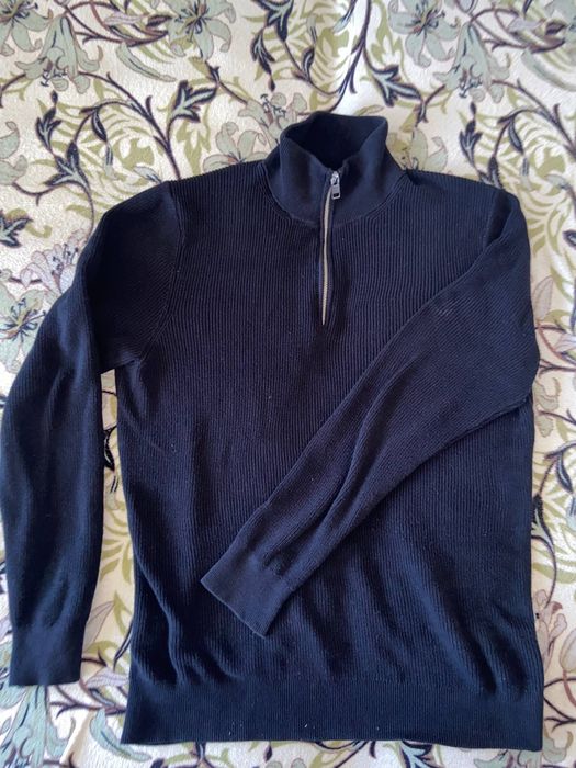 Чоловічий светр H&M Slim Fit на блискавці (розмір L) / Кофта чверть-зіп