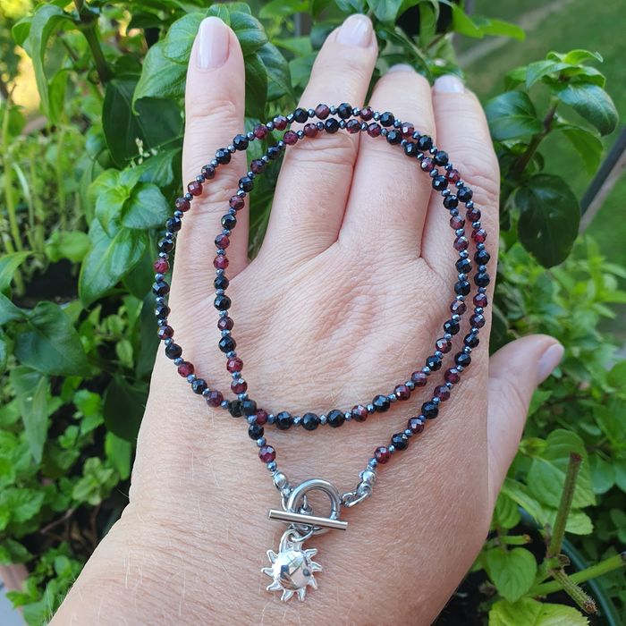 Naszyjnik Granat Turmalin