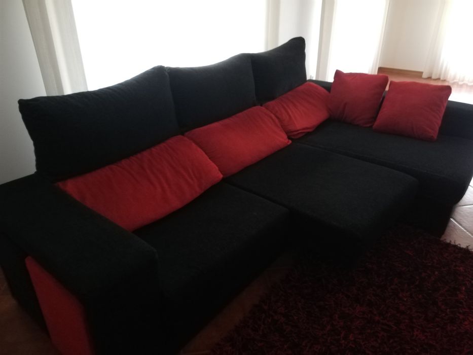 Vendo sofá com chaise longe em bom estado