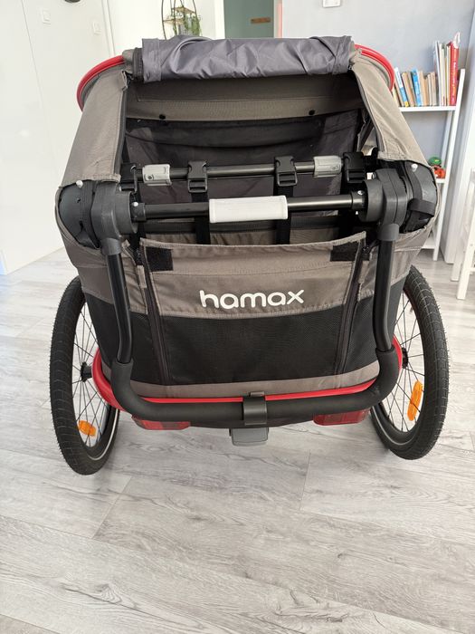 Przyczepka rowerowa Hamax Outback Twin czerwona