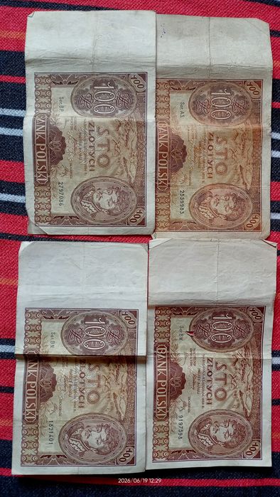 Banknoty stare. Lata 30te.