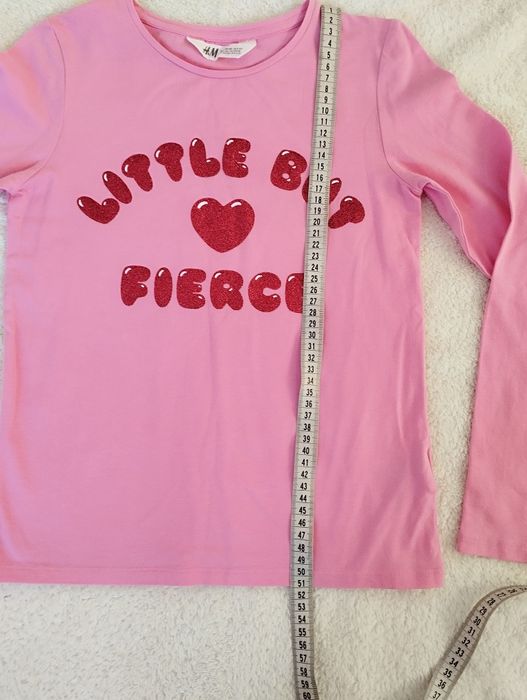 T-shirt z długim rękawem bluzka H&M 134/140