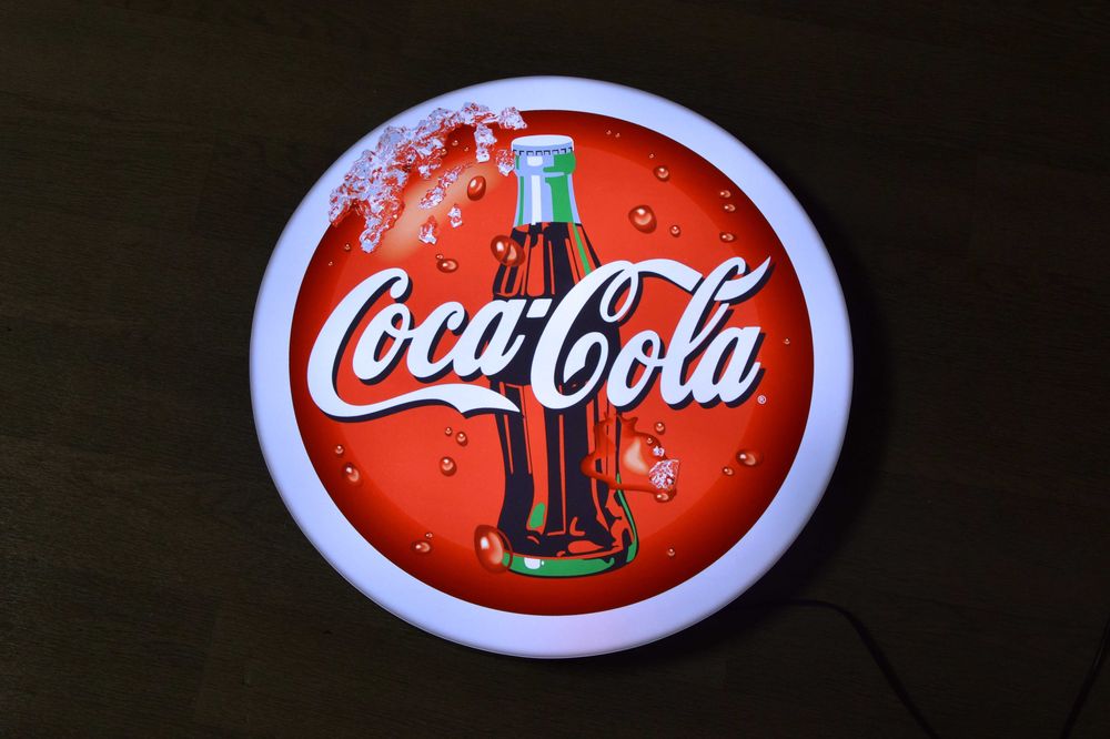 Reklama LED Coca Cola, Neon Cocacoli, Baner, Lampa, Kaseton, Plafon