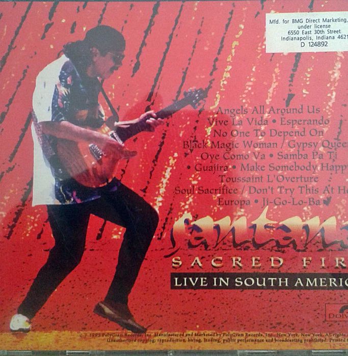 CD Santana Sacred Fire Live in South America,