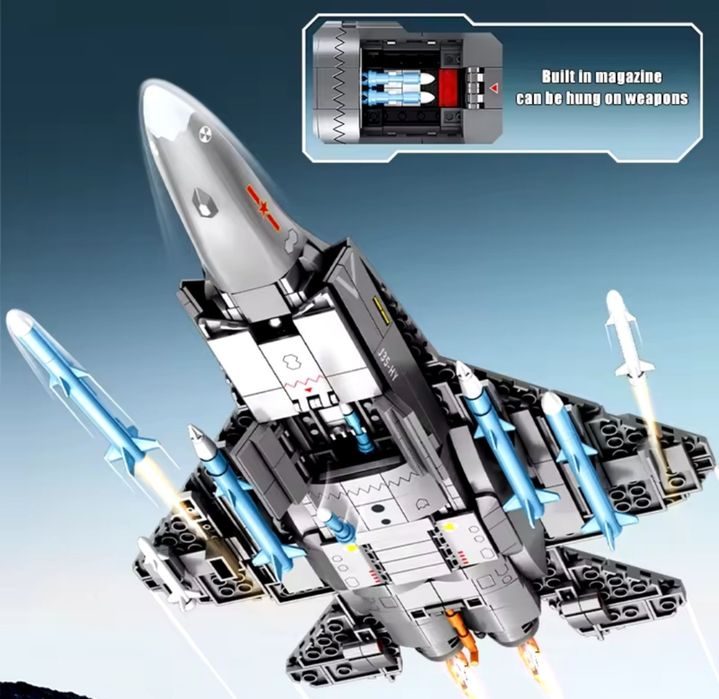 Конструктор Lego военный самолёт 621 блоков Лего