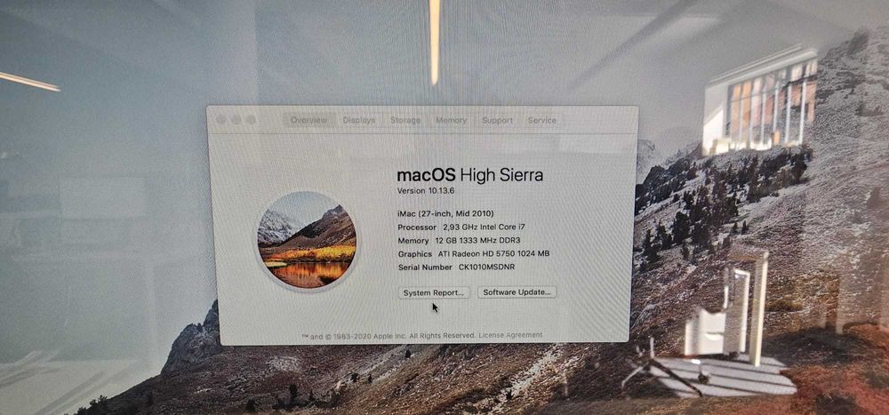 Apple iMAC 27" polegadas, Intel Core i7 a 2,93Ghz