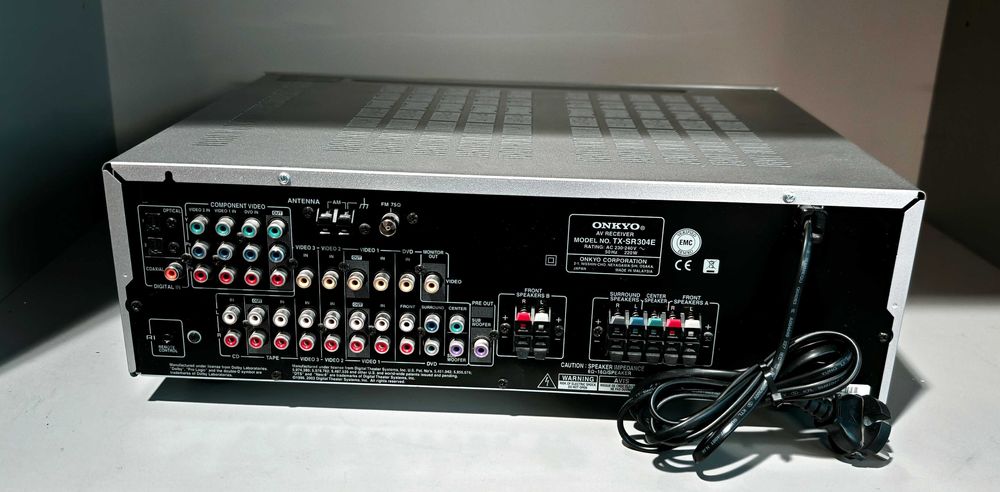 Amplituner AV Onkyo TX-SR304E 5x100W Dolby Pro Logic II Pilot Jak Nowy