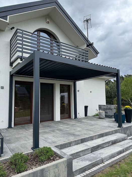 Pergola Ogrodowa 3x4 Aluminiowa Elektryczna LED Bioklimatyczna