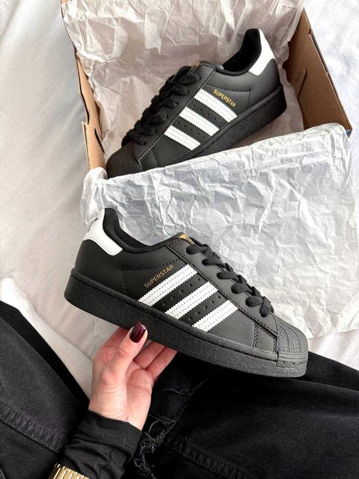!!WOW!! Кросівки Adidas Superstar Black White | адидас суперстар
