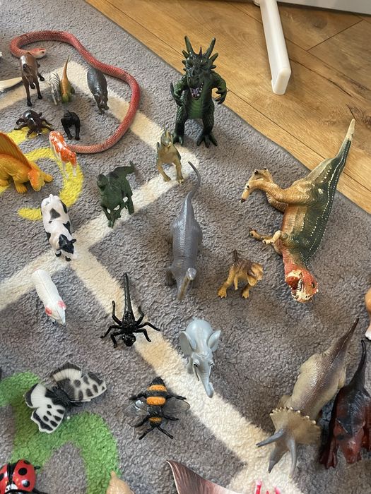 Duży zestaw dinozaurów