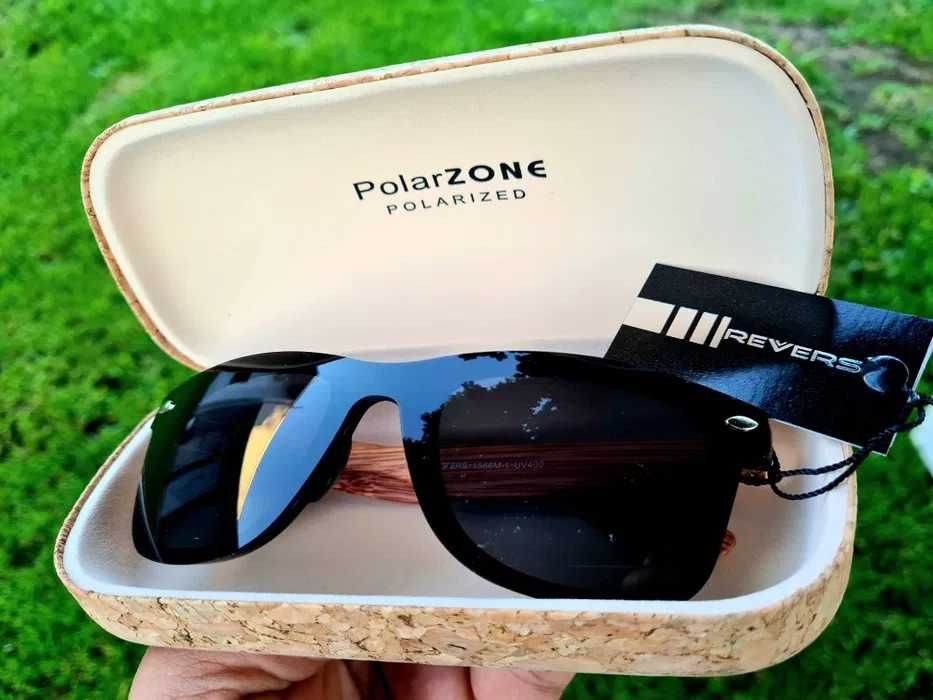 Revers NOWE okulary przeciwsłoneczne bambusowe boki