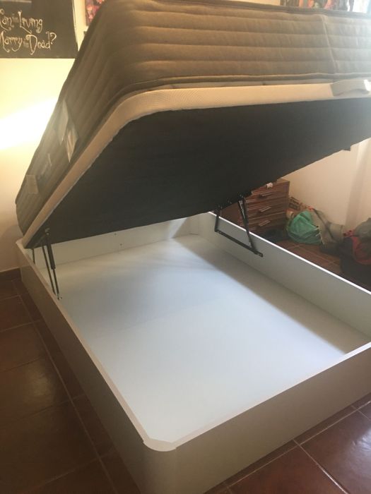 Pack sommier Lusocolchão madeira mais colchão Super Ortopédico 190x140