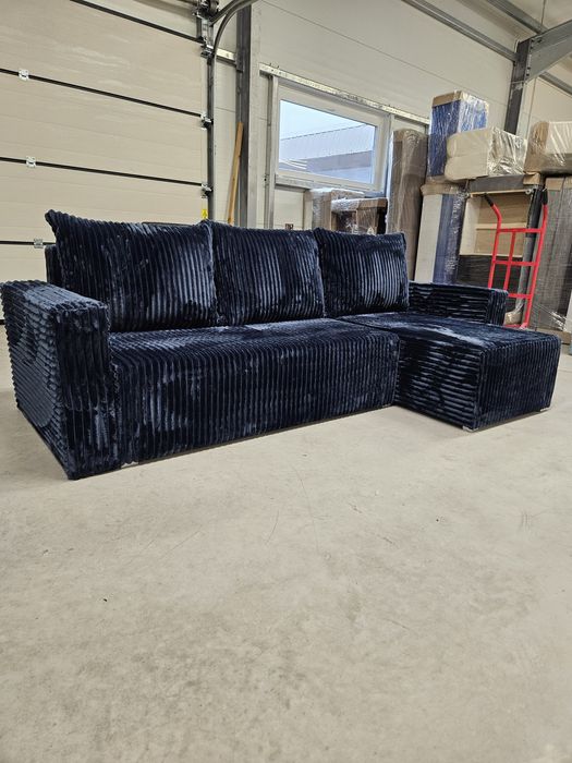 Narożnik Kanapa Sofa Tkanina Sztruks Dostawa