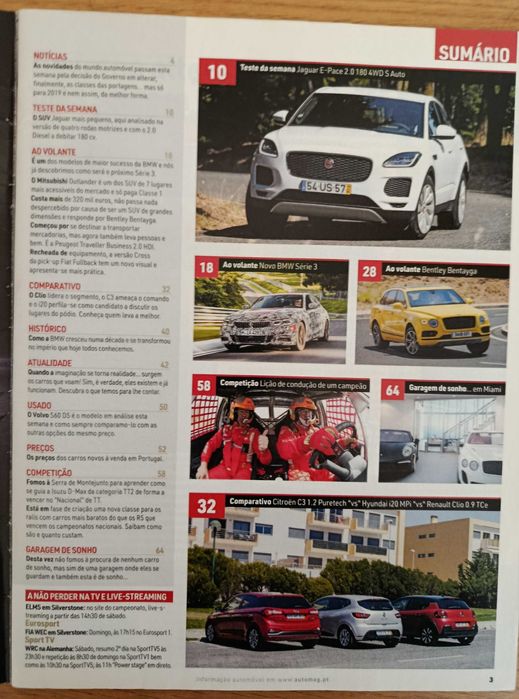 Revista Carros & Motores e Auto de 2018 - BMW Série 3