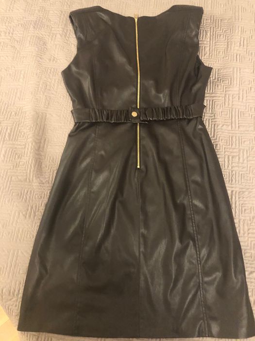 Sukienka Liu jo czekoladowy brąz nowa skora