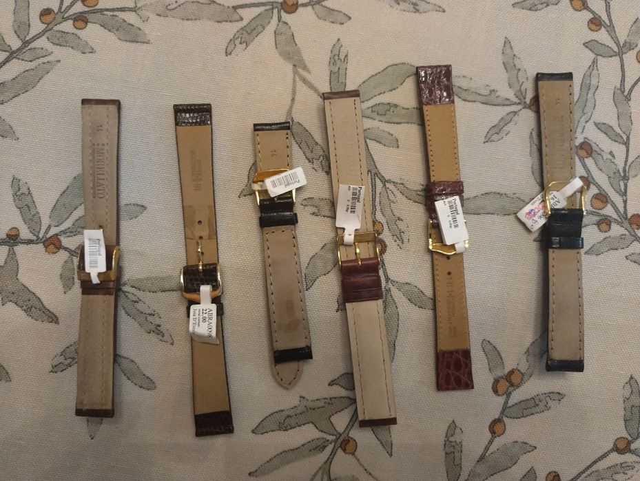 Braceletes de relógio de couro 16mm