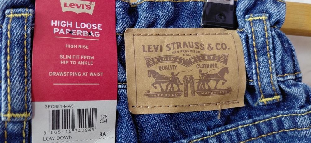 Джинси Levis  MoM( Levi Strauss & Co) 8 років, 100% коттон