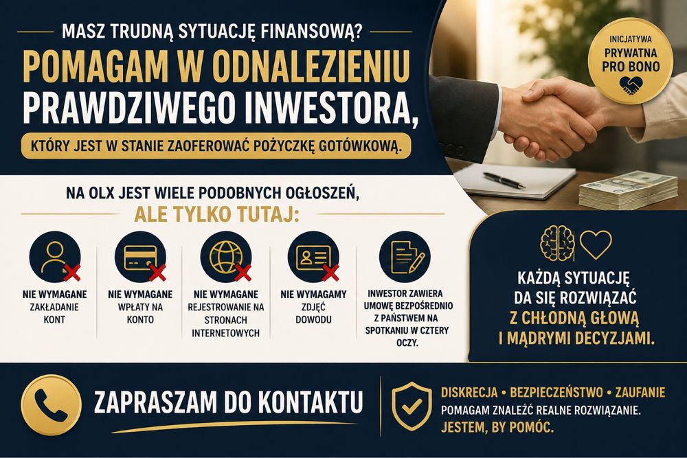 Pożyczki prywatne! Gotówka! Bez prowizji!