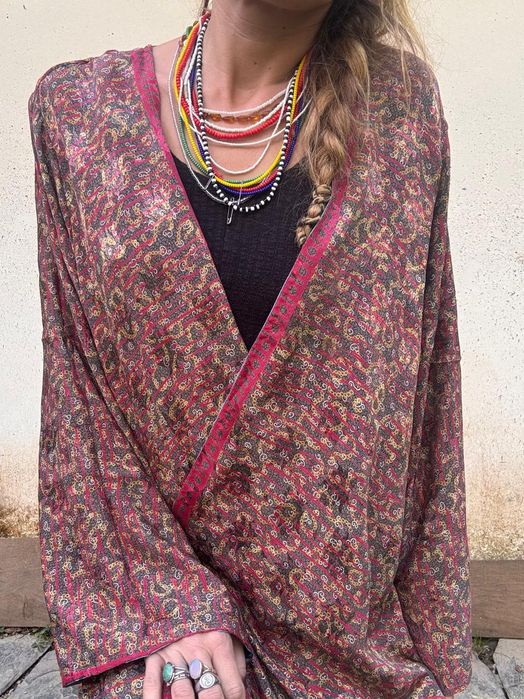 Kimono narzutka plaszcz Indie boho