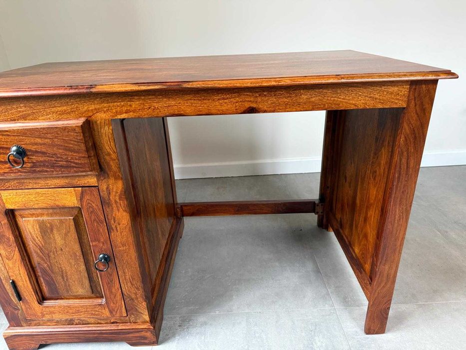 Biurko kolonialne ALBERO, z litego drewna, nowe