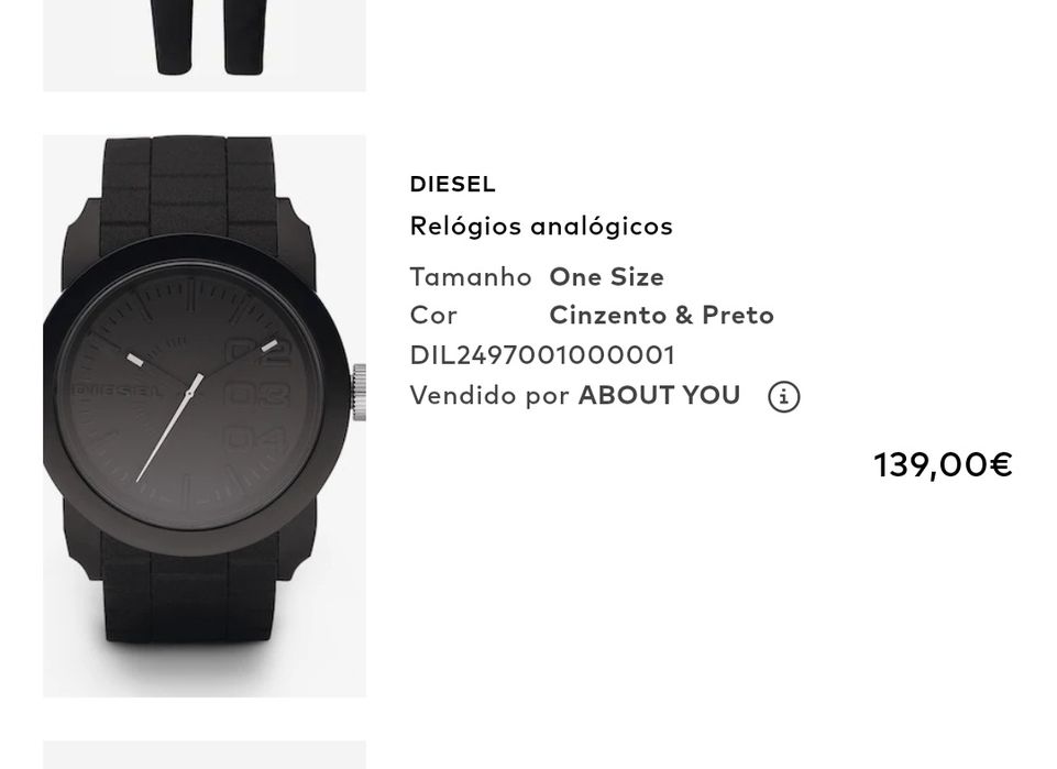 Relógio analógico diesel