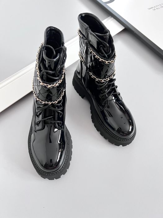 36 Sklep Nowe botki damskie lakierowane SE227-1