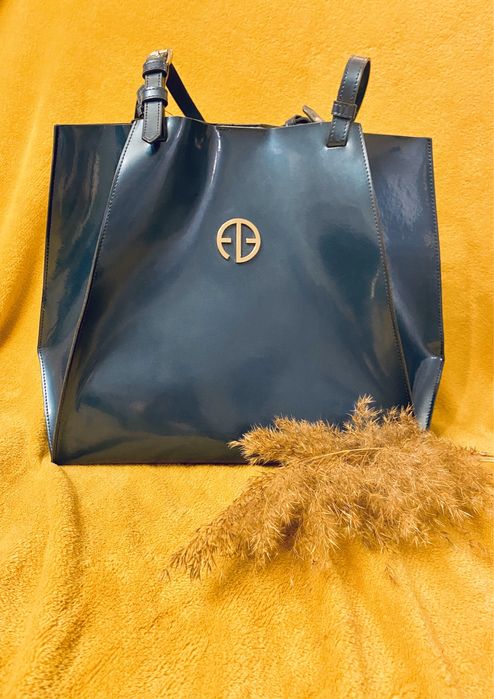 Nowa oryginalna niebieska metaliczna torebka Adama Barona