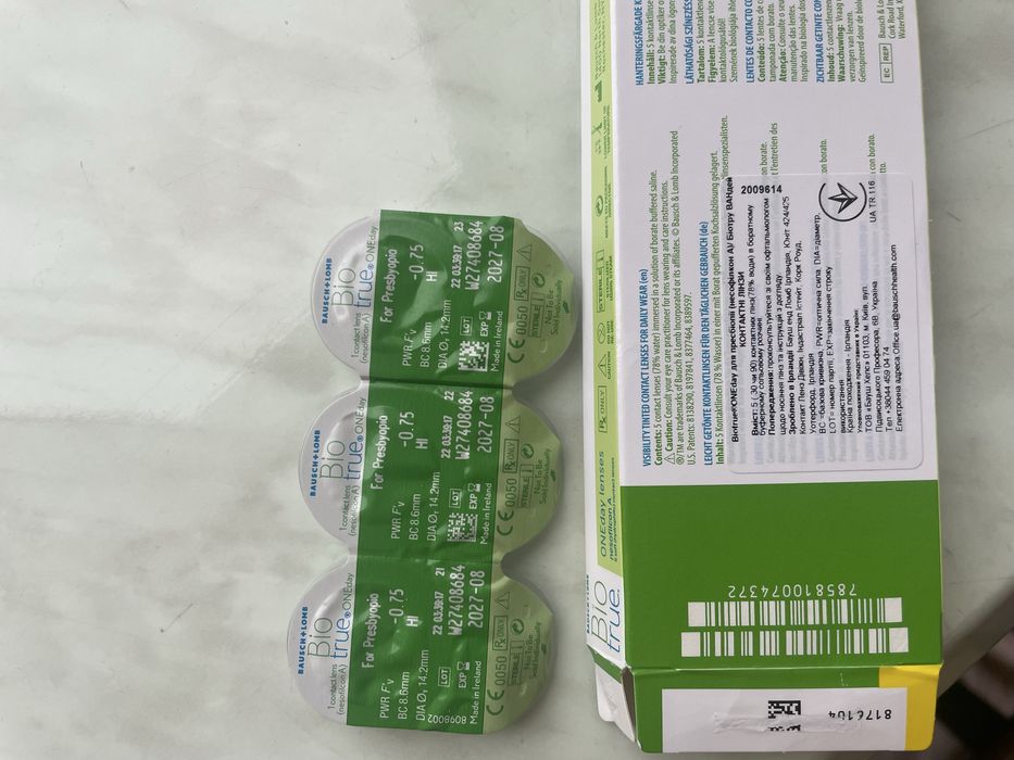 Контактні лінзи Bausch+Lomb Biotrue 1-DAY Presbyopia Одноденні