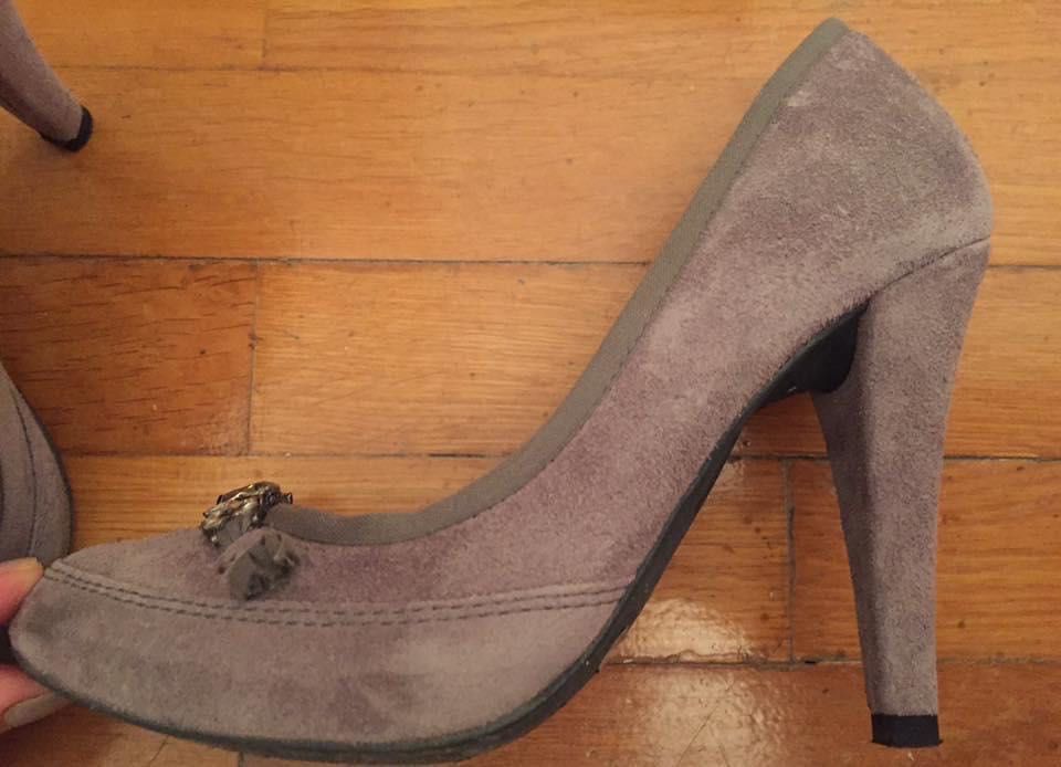 Sapatos em pele de camurça e brilhantes Pedro Garcia