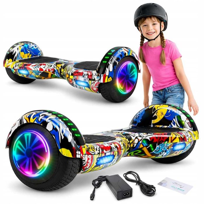 Deskorolka elektryczna hoverboard 6,5' cala deska bluetooth głośniki yellow