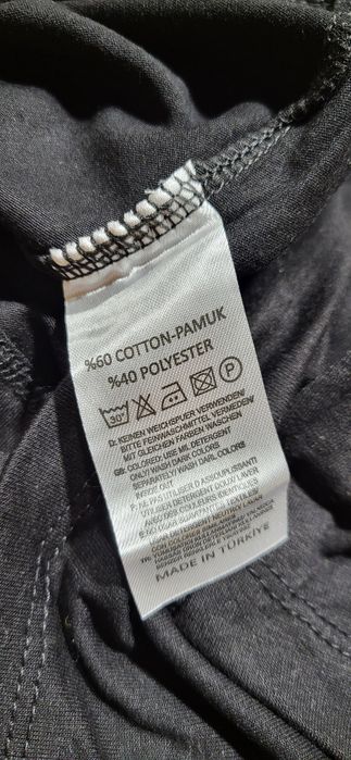 Czarny long damski bawełna longslee M uni