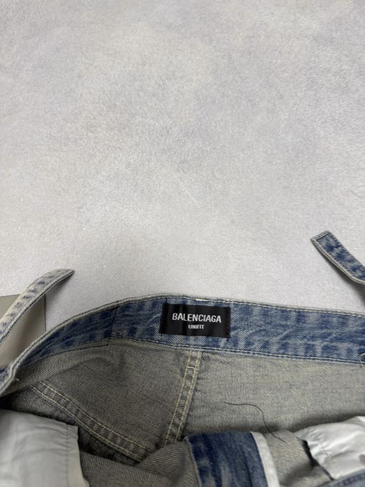 шорты Balenciaga Blue jeans shorts голубые polar jaded london vetement