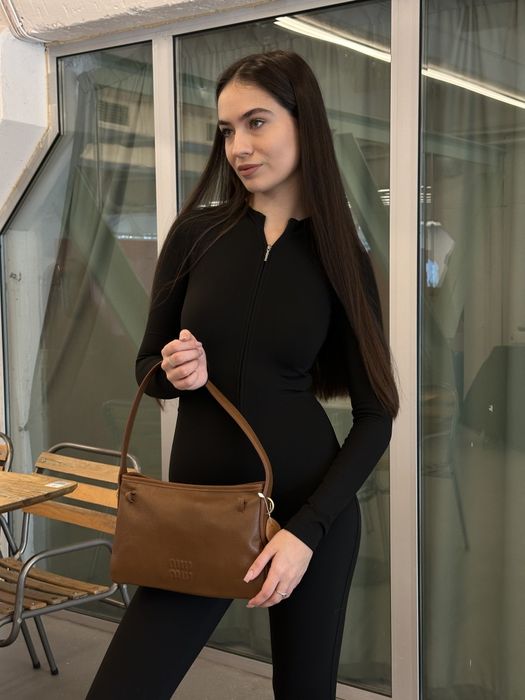Сумка жіноча Miu Miu Aventure Nappa Leather Bag Brown