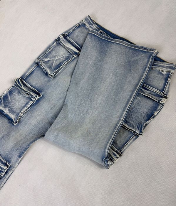 Baggy Spodnie Baby Blue Multi Pocket Y2K