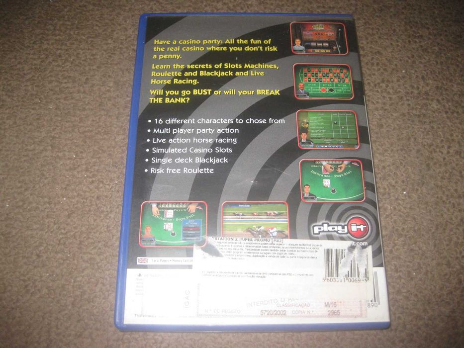 Jogo "Casino Challenge" para a Playstation 2/Completo!