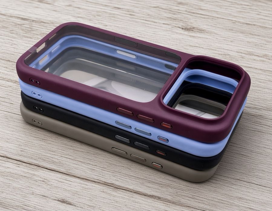 Чехол на iPhone 18 Pro Max Burgundy, 18 Pro Black, Silver, Glacier, Full Cover Camera Button, прозрачный