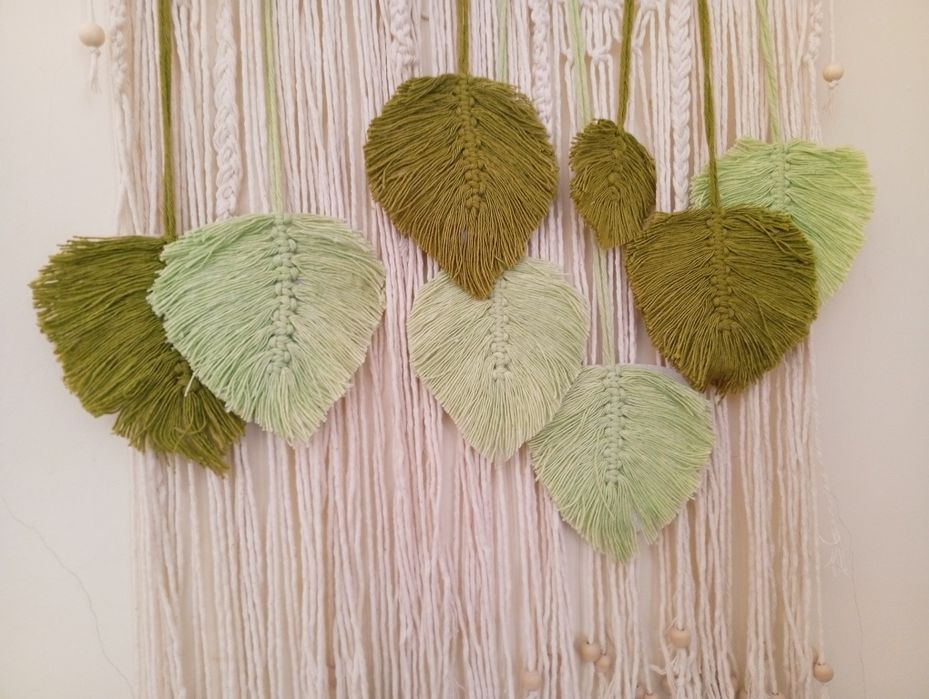 Macramé. Decoração de parede.