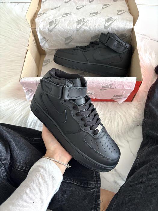 Nike Air Force 1 Classic High Black ХУТРО