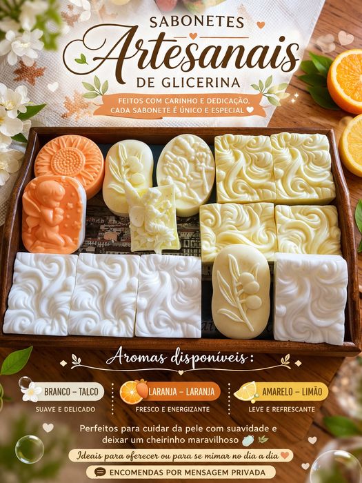 Sabonetes de Glicerina   feitos á mão
