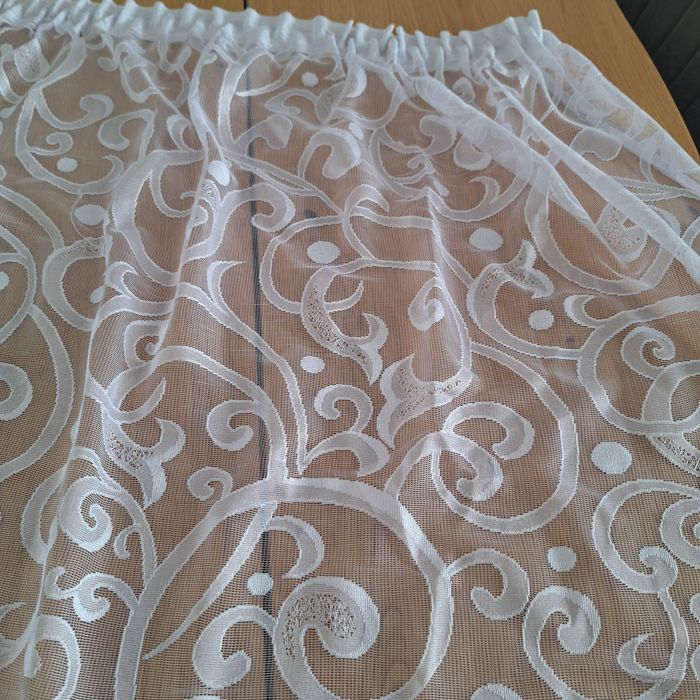 Firana żakardowa biała 165x340