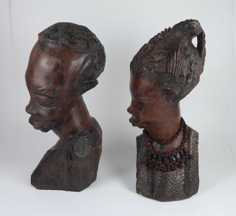 Arte Africana - Esculturas - Bustos de Casal - 30 cm