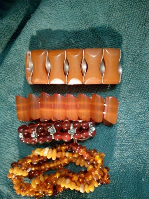 Граньоні буси янтар, вінтаж намисто бруштин