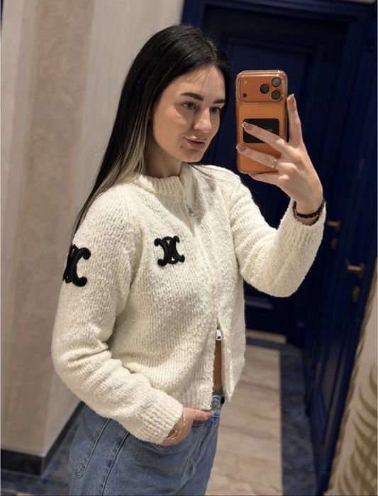 Білий Кардиган Celine