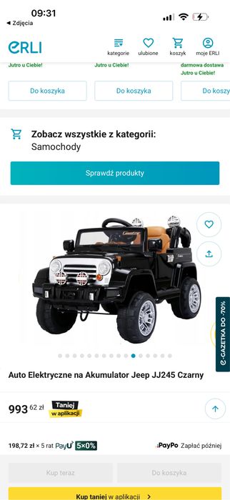 Auto na akumulator jeep cross elektryczny na pilota czarny samochod duzy