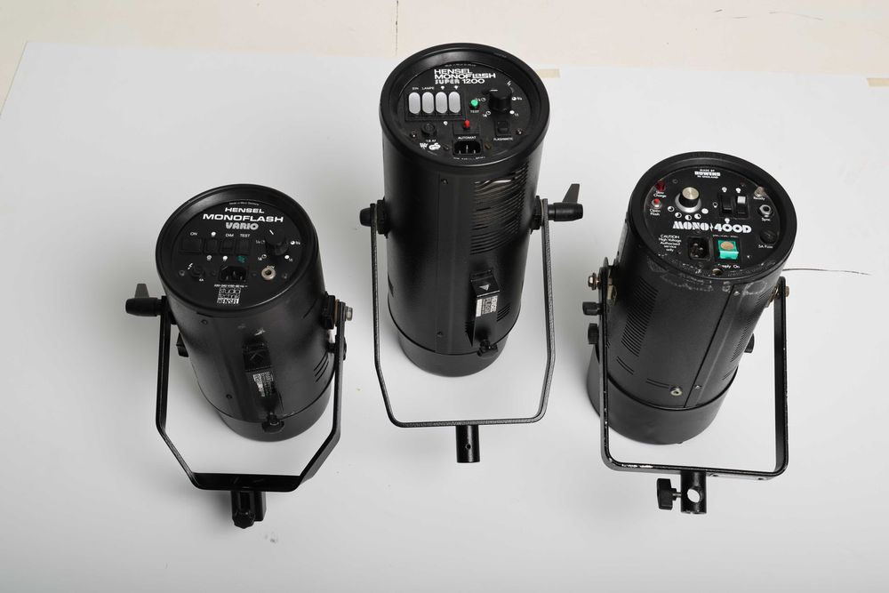 Iluminação estúdio HENSEL 3 flashes e 3 softboxes