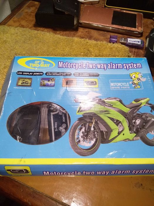 мото синий и велик